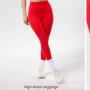 Onset cherry red high waisted leggings
